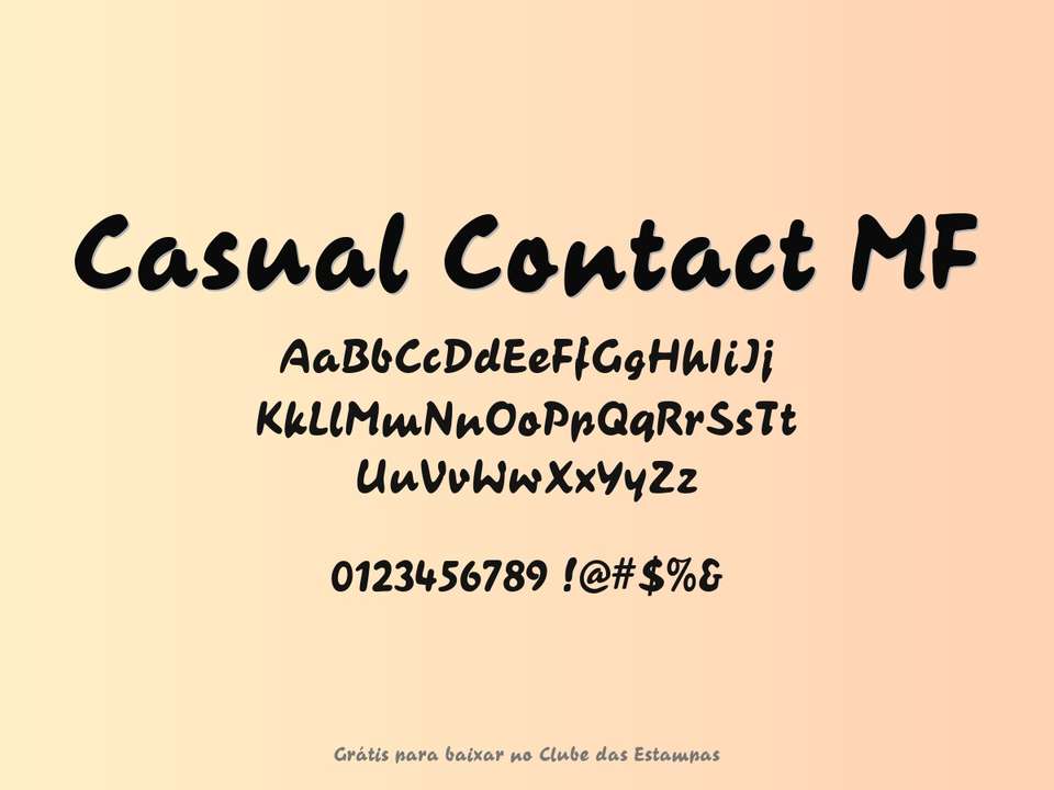 Fonte Casual Contact Mf Grátis Para Baixar