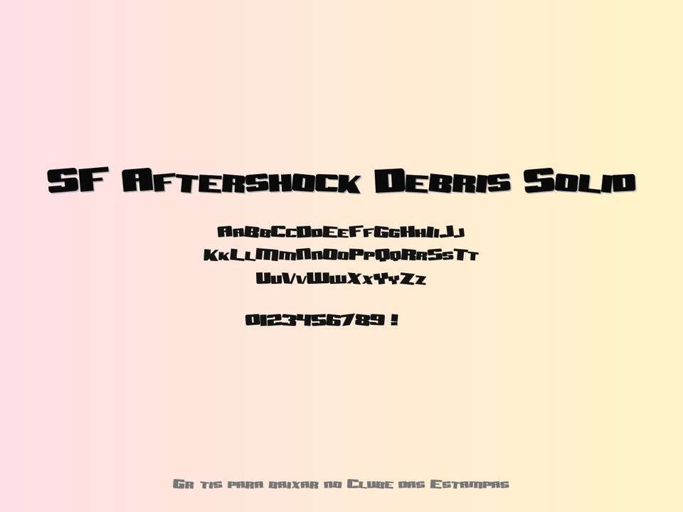 Fonte Sf Aftershock Debris Solid Grátis Para Baixar