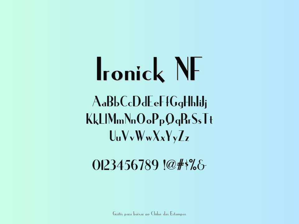 Fonte Ironick Nf Grátis Para Baixar