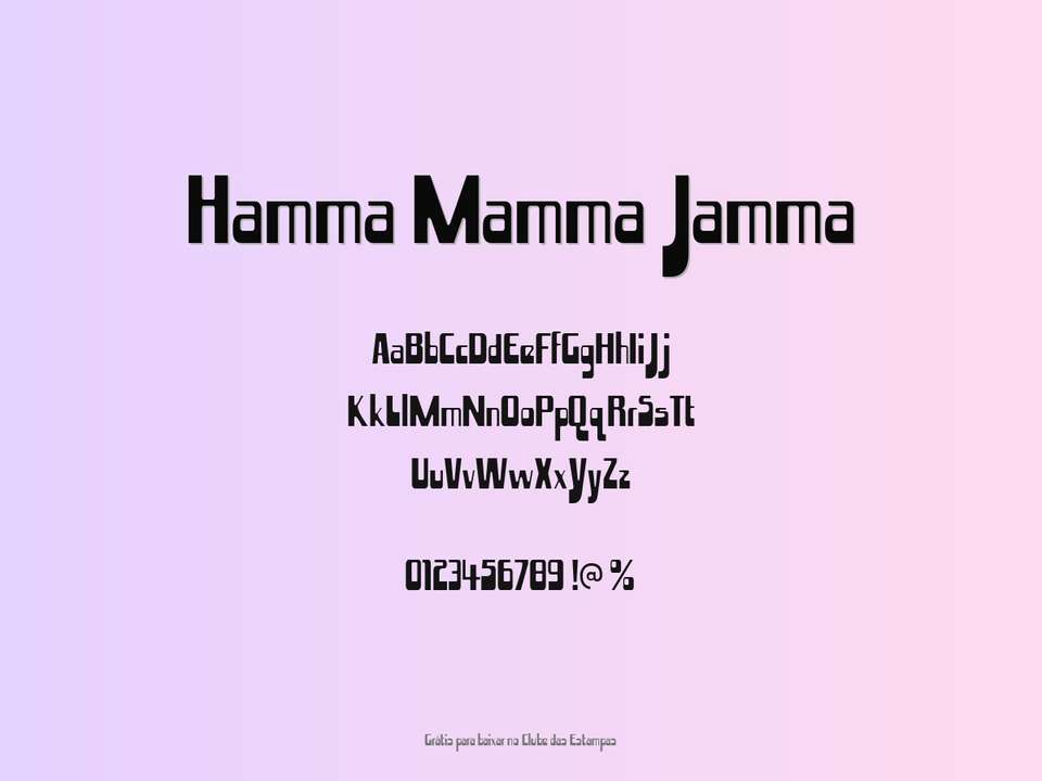 Fonte Hamma Mamma Jamma Grátis Para Baixar
