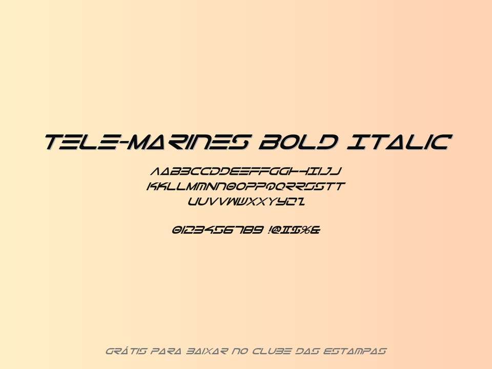 Fonte Tele Marines Bold Italic Grátis Para Baixar