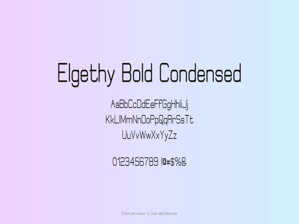 Fonte Elgethy Bold Condensed Grátis Para Baixar