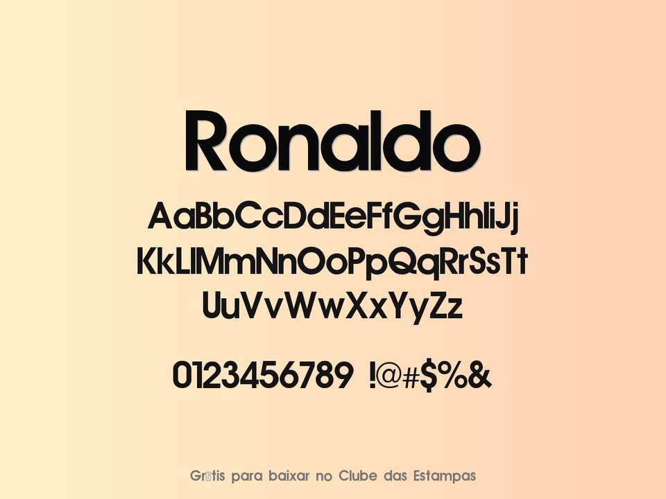 Fonte Ronaldo Grátis Para Baixar