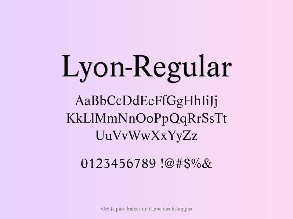 Fonte Lyon Regular Grátis Para Baixar
