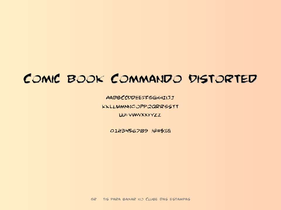 Fonte Comic Book Commando Distorted Grátis Para Baixar