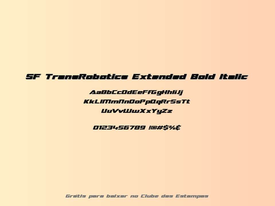 Fonte Sf Transrobotics Extended Bold Italic Grátis Para Baixar