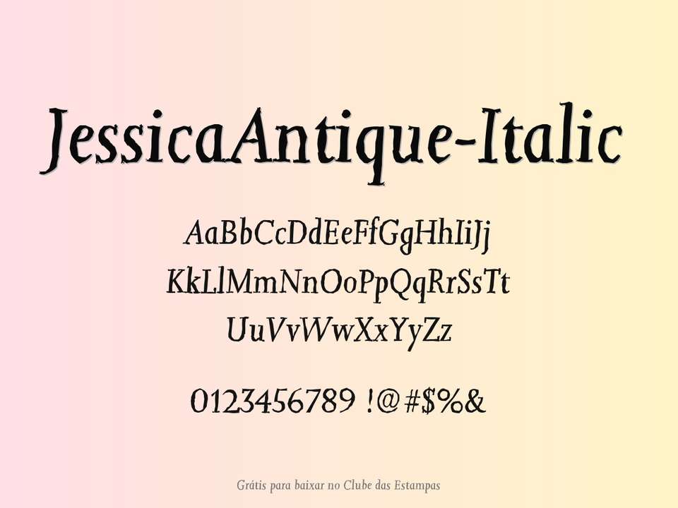 Fonte Jessicaantique Italic Grátis Para Baixar