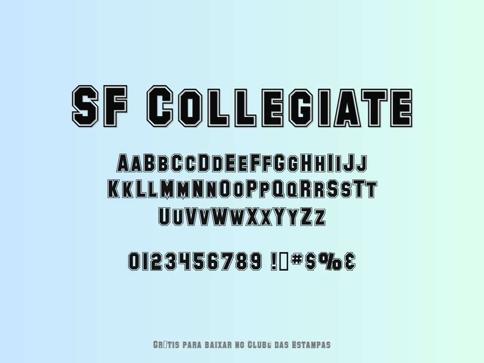 Fonte Sf Collegiate Grátis Para Baixar