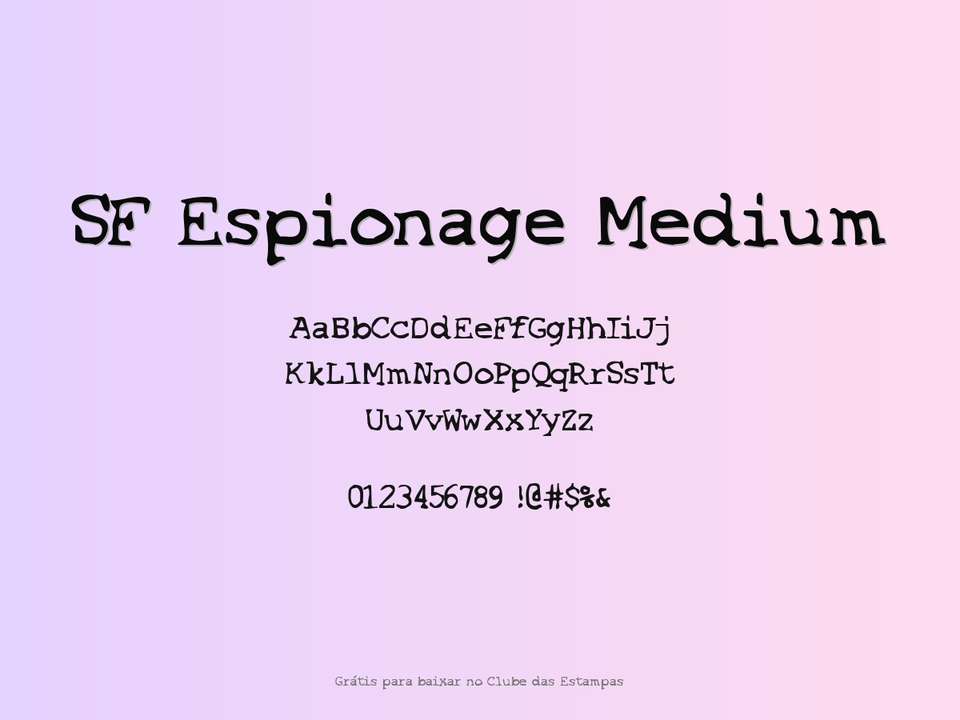 Fonte Sf Espionage Medium Grátis Para Baixar