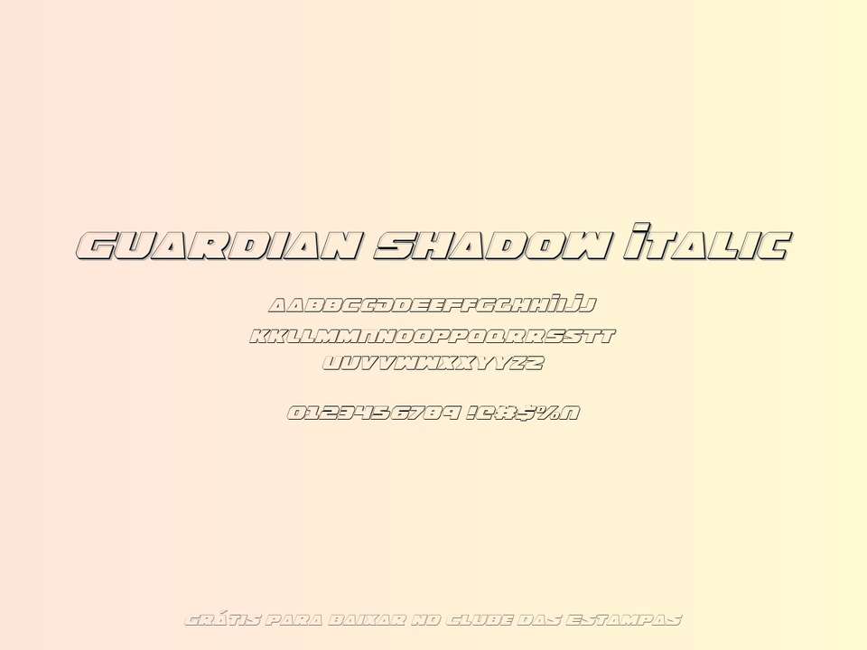 Fonte Guardian Shadow Italic Grátis Para Baixar