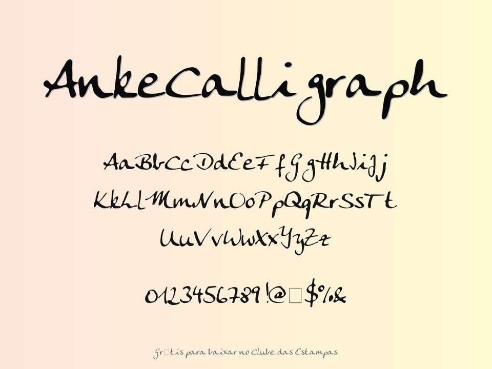 Fonte Ankecalligraph Grátis Para Baixar