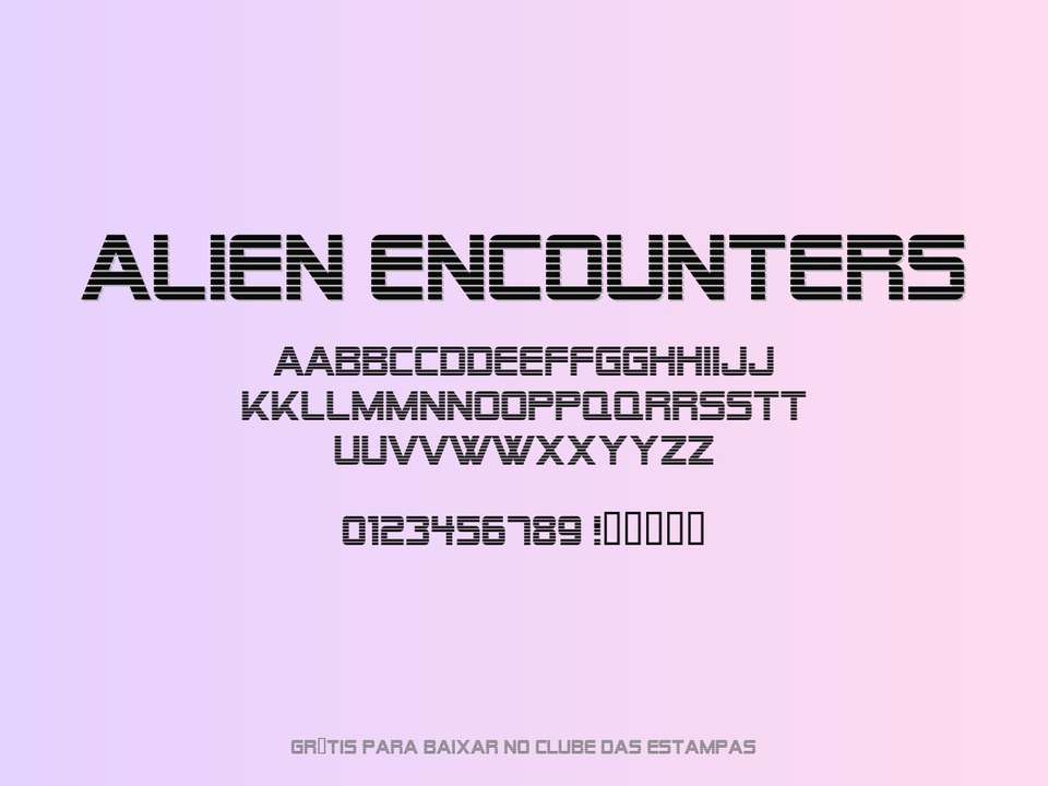 Fonte Alien Encounters Grátis Para Baixar