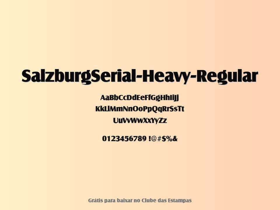 Fonte Salzburgserial Heavy Regular Grátis Para Baixar