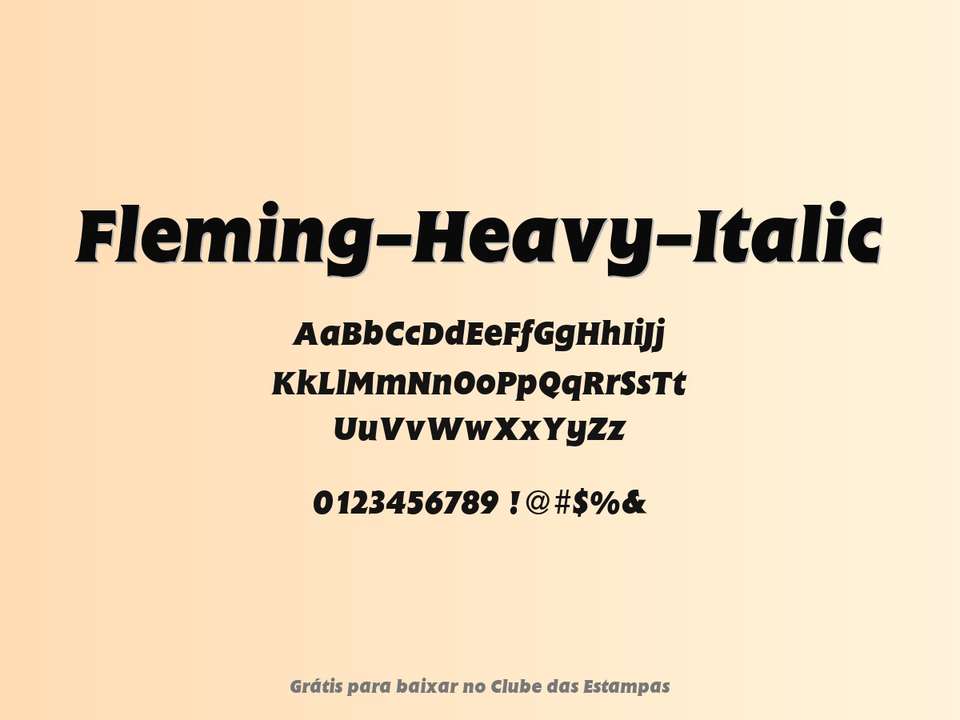 Fonte Fleming Heavy Italic Grátis Para Baixar