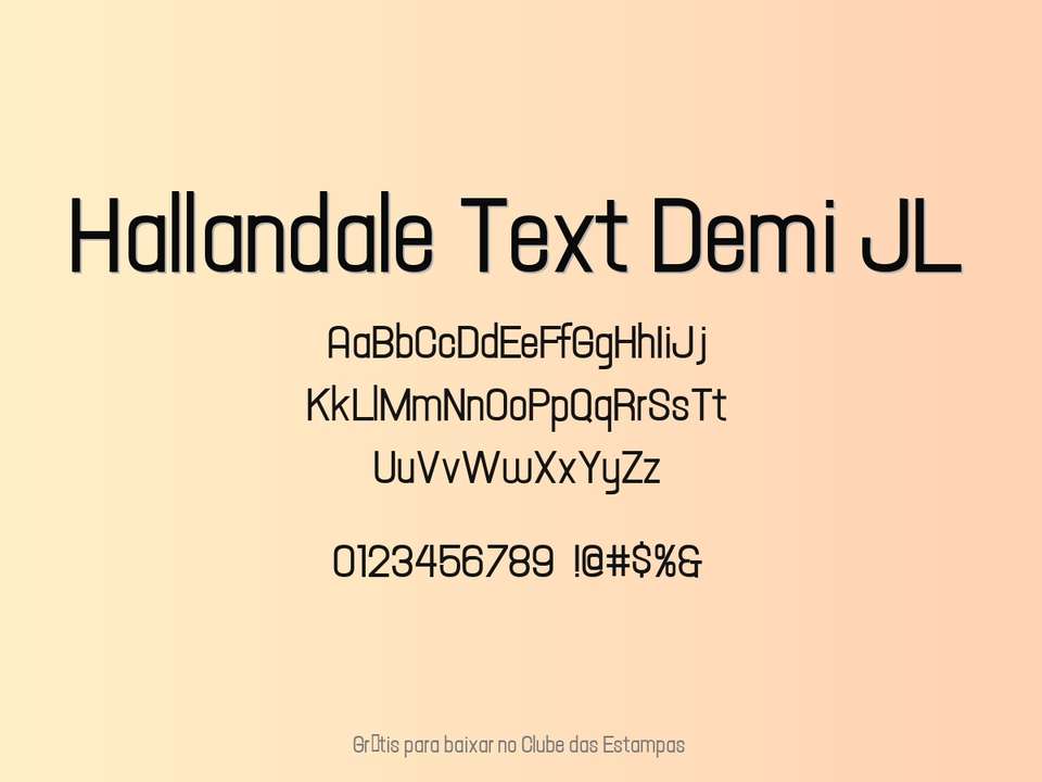 Fonte Hallandale Text Demi Jl Grátis Para Baixar