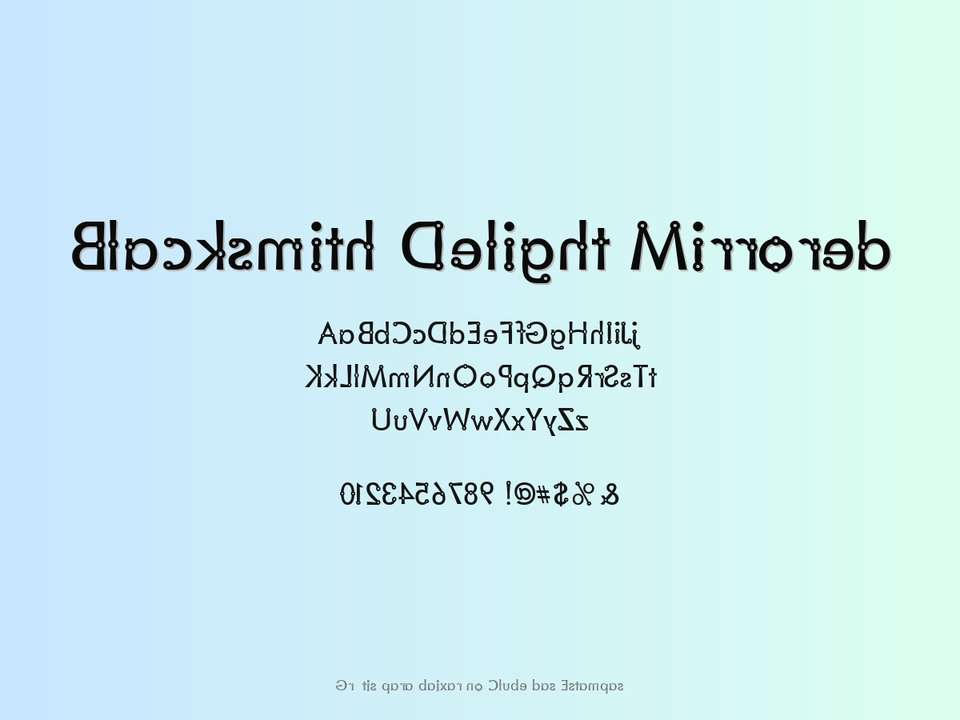 Fonte Blacksmith Delight Mirrored Grátis Para Baixar