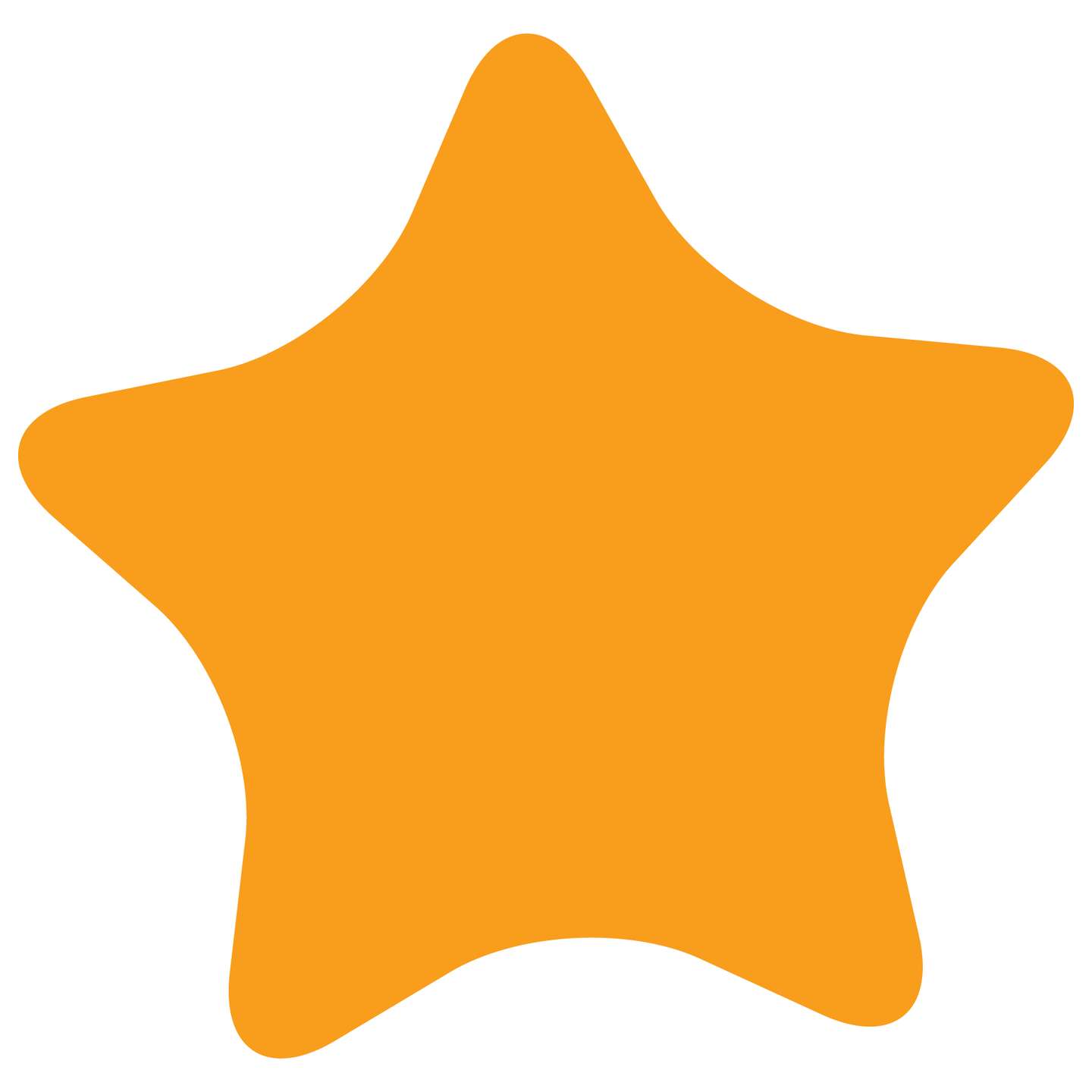 Estrela De Cinco Pontas Laranja Símbolos Png Grátis Para Baixar