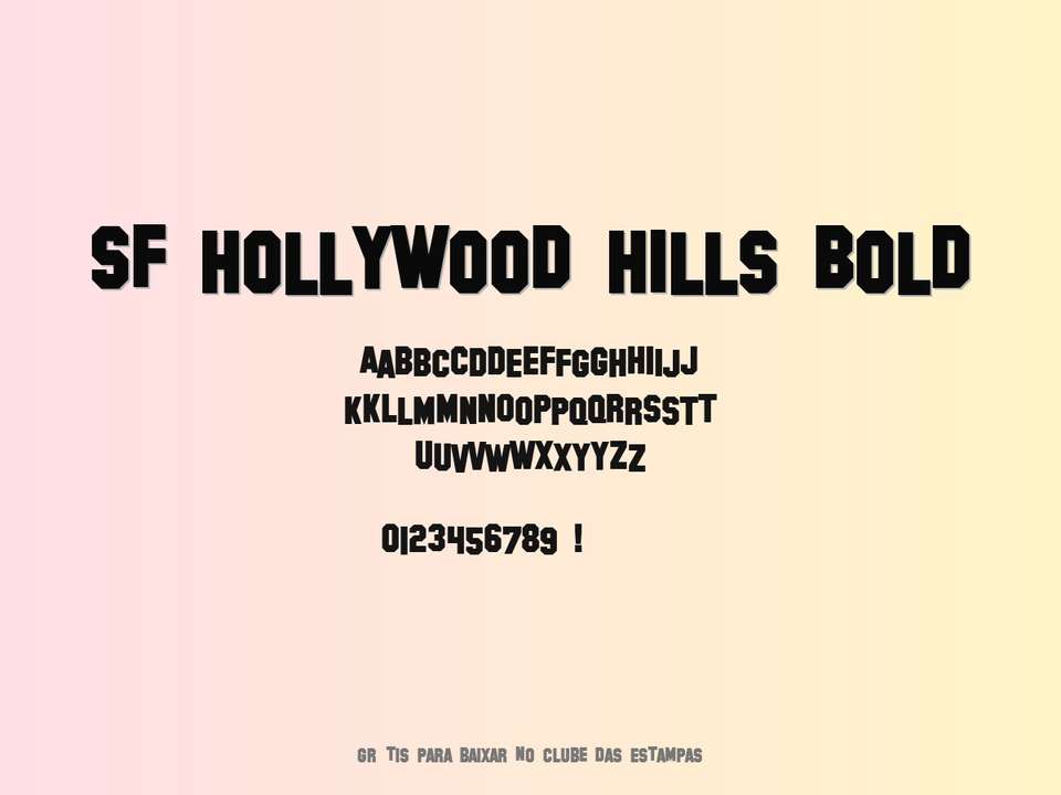 Fonte Sf Hollywood Hills Bold Grátis Para Baixar