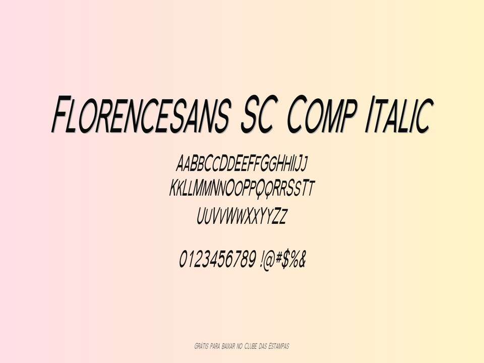 Fonte Florencesans Sc Comp Italic Grátis Para Baixar