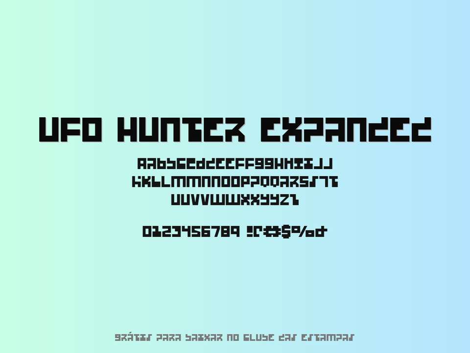 Fonte Ufo Hunter Expanded Grátis Para Baixar