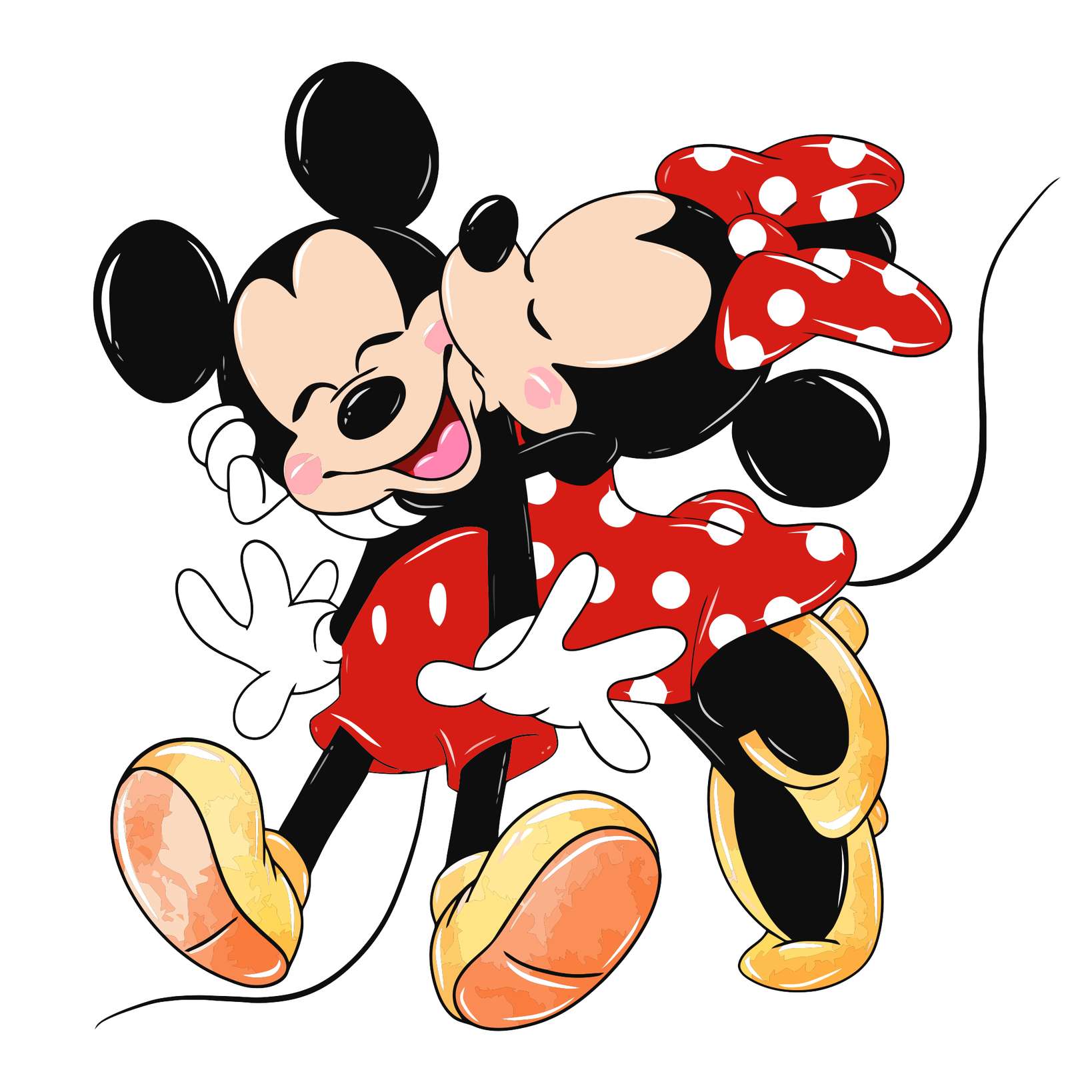 Mickey E Minnie Abraçados Em Estilo Desenho Animado Desenho Animado Png Arte Para Caneca Grátis Pra 