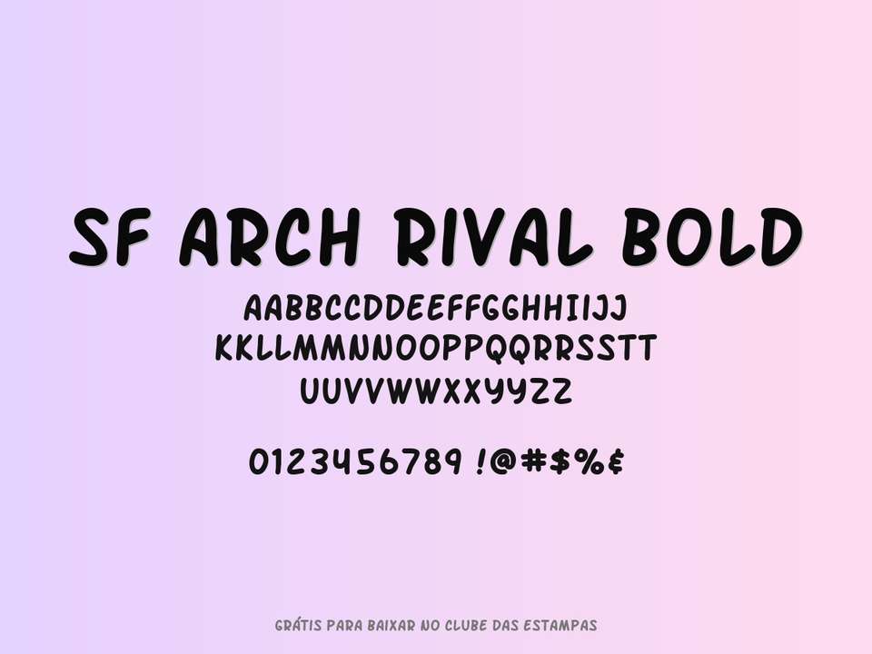 Fonte Sf Arch Rival Bold Grátis Para Baixar