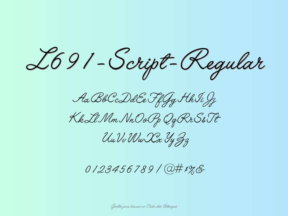 Fonte L691 Script Regular Grátis Para Baixar
