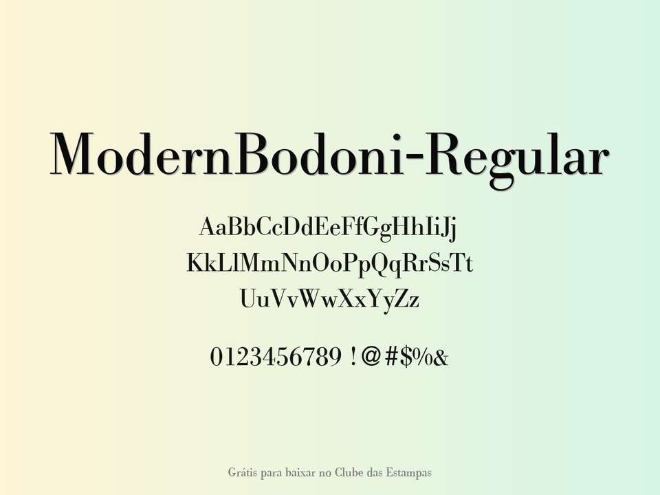 Fonte Modernbodoni Regular Grátis Para Baixar