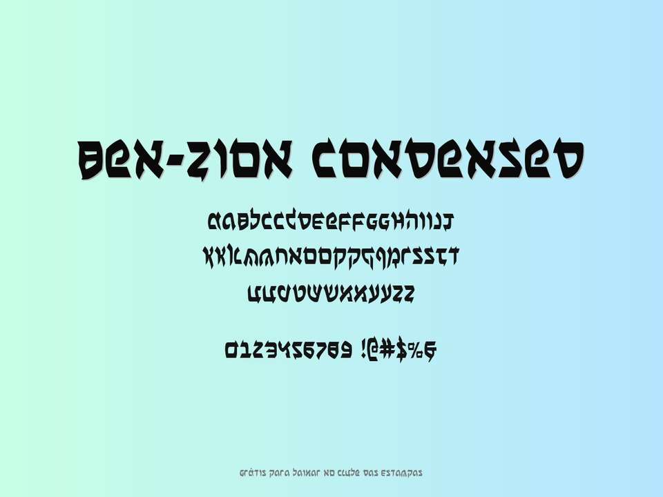 Fonte Ben Zion Condensed Grátis Para Baixar