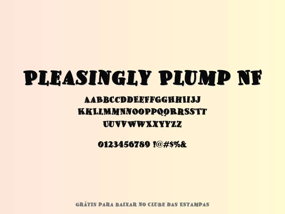 Fonte Pleasingly Plump Nf Grátis Para Baixar