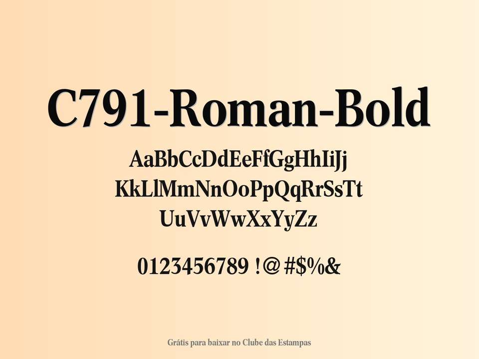 Fonte C791 Roman Bold Grátis Para Baixar