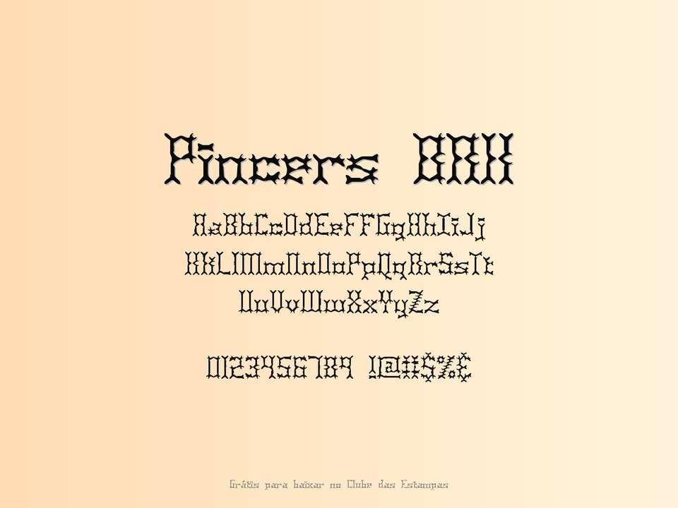 Fonte Pincers Brk Grátis Para Baixar