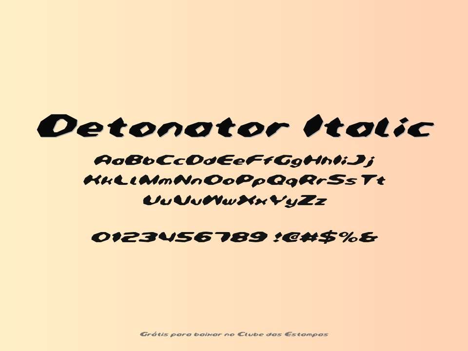 Fonte Detonator Italic Grátis Para Baixar