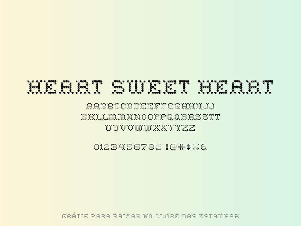 Fonte Heart Sweet Heart Grátis Para Baixar