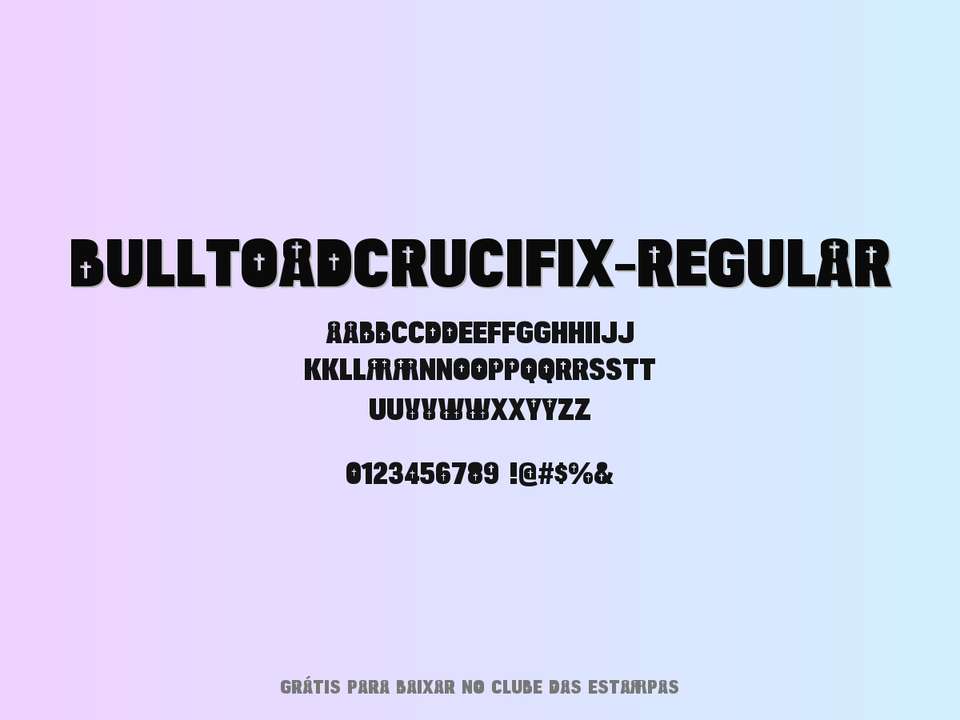 Fonte Bulltoadcrucifix Regular Grátis Para Baixar