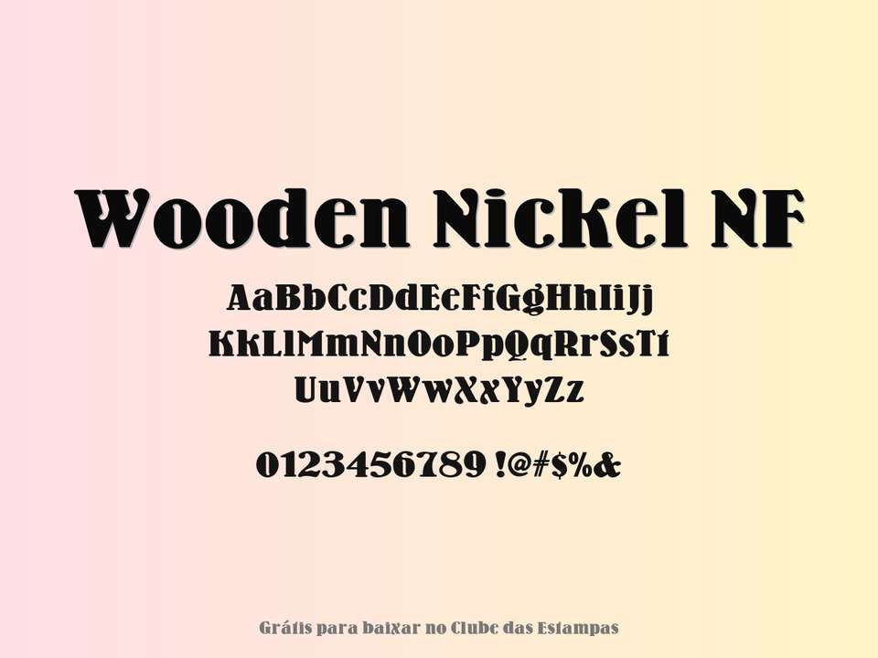 Fonte Wooden Nickel Nf Grátis Para Baixar