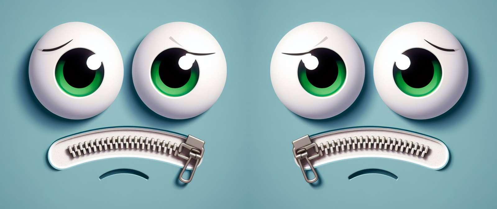 Ilustração De Olhos Expressivos E Zíperes Em 3d Ilustrações Png Arte Para Caneca Grátis Pra Baixar