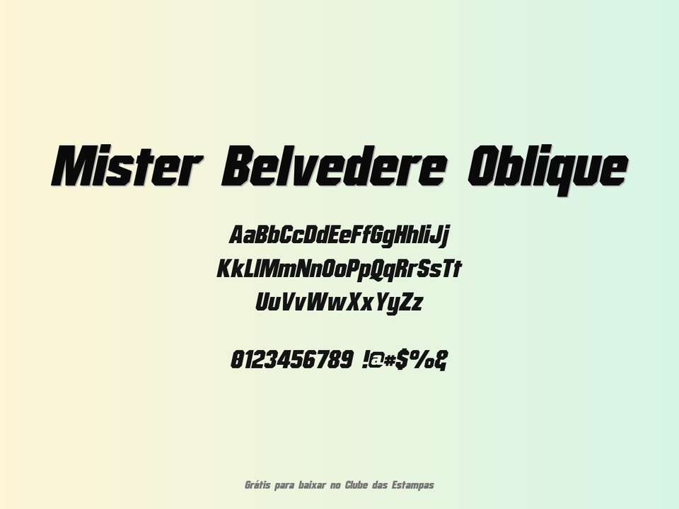 Fonte Mister Belvedere Oblique Grátis Para Baixar