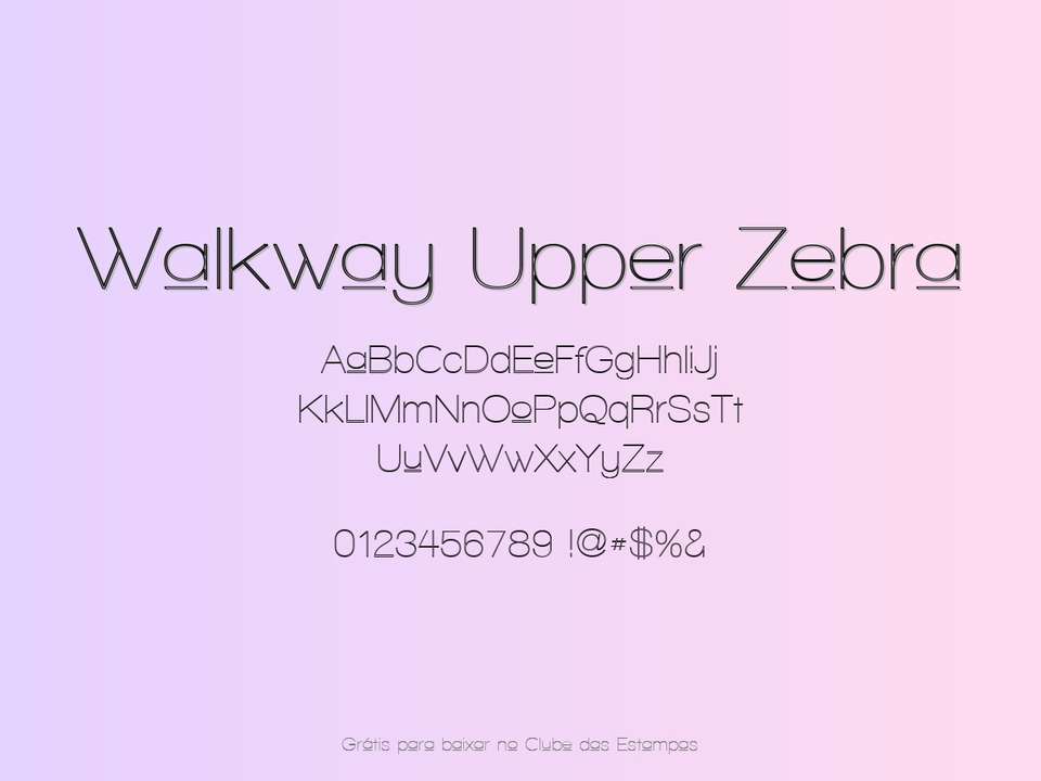Fonte Walkway Upper Zebra Grátis Para Baixar