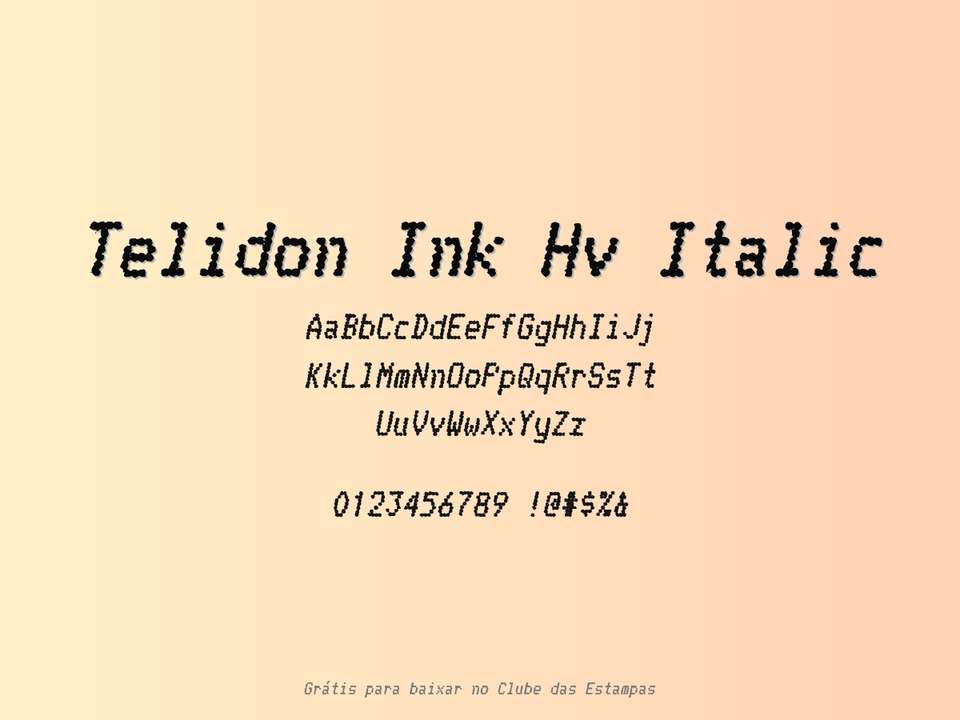 Fonte Telidon Ink Hv Italic Grátis Para Baixar