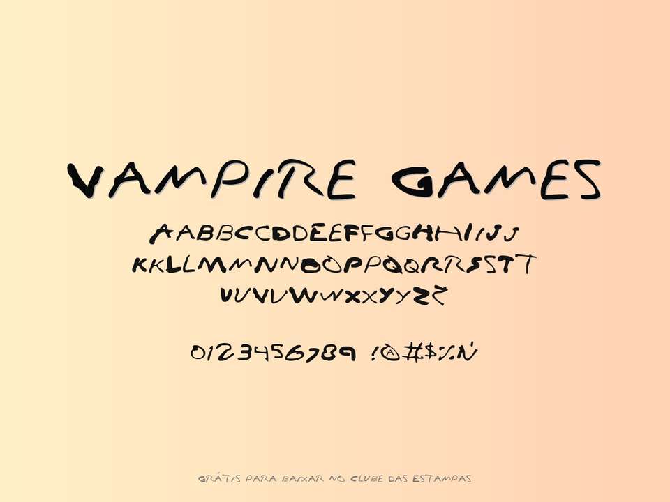 Fonte Vampire Games Grátis Para Baixar