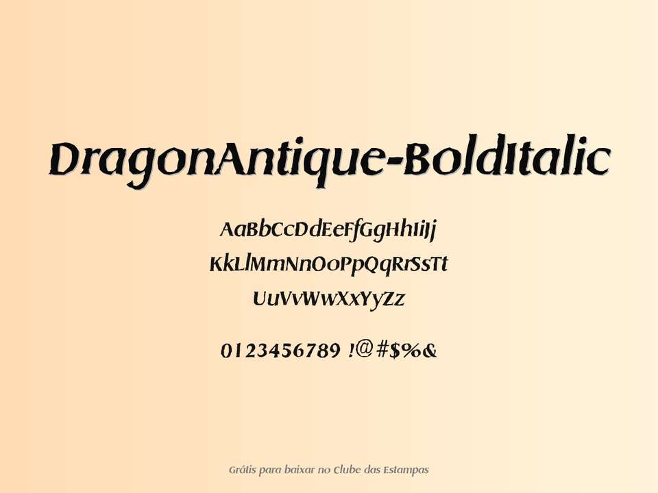 Fonte Dragonantique Bolditalic Grátis Para Baixar