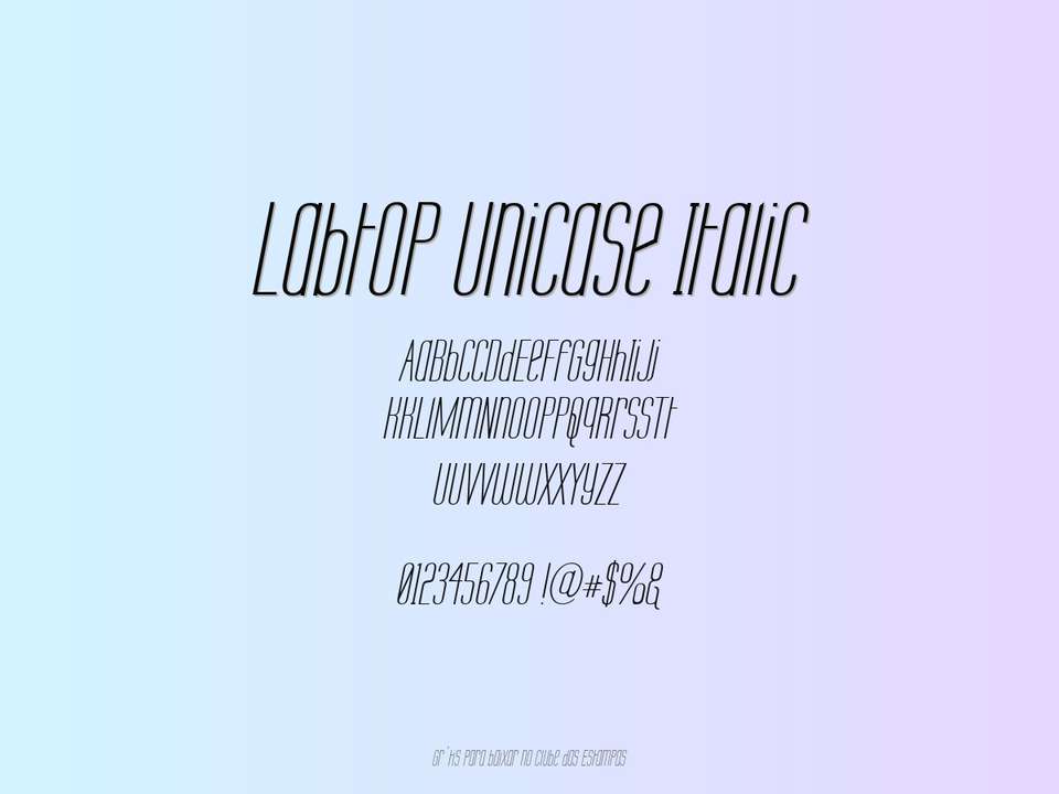 Fonte Labtop Unicase Italic Grátis Para Baixar