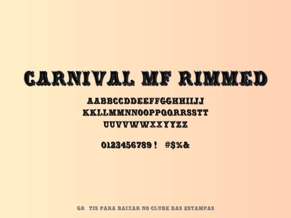 Fonte Carnival Mf Rimmed Grátis Para Baixar