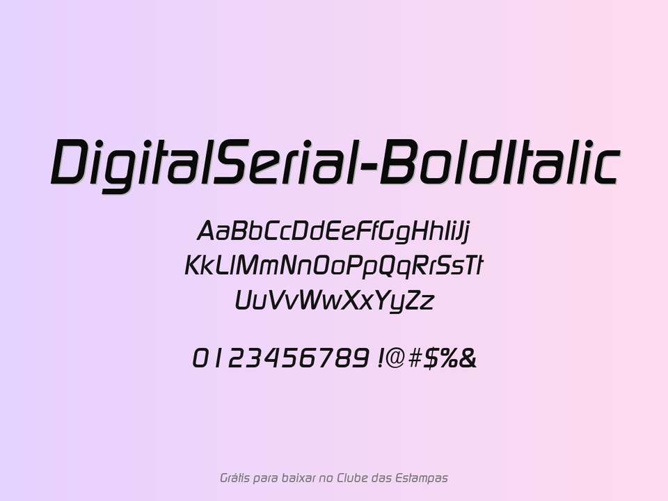 Fonte Digitalserial Bolditalic Grátis Para Baixar