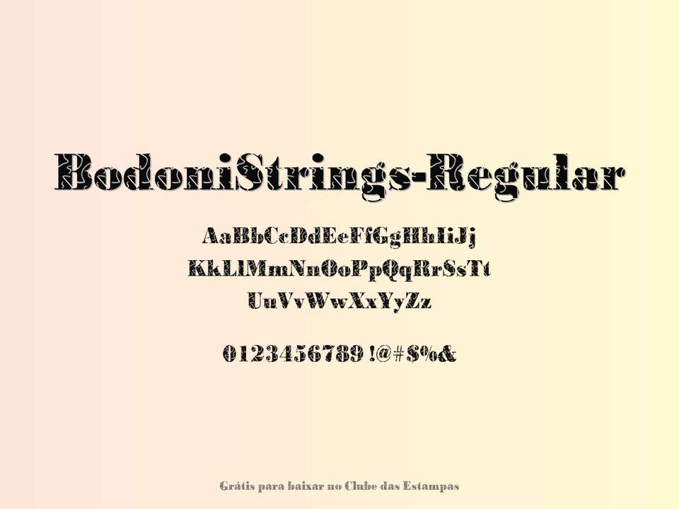 Fonte Bodonistrings Regular Grátis Para Baixar