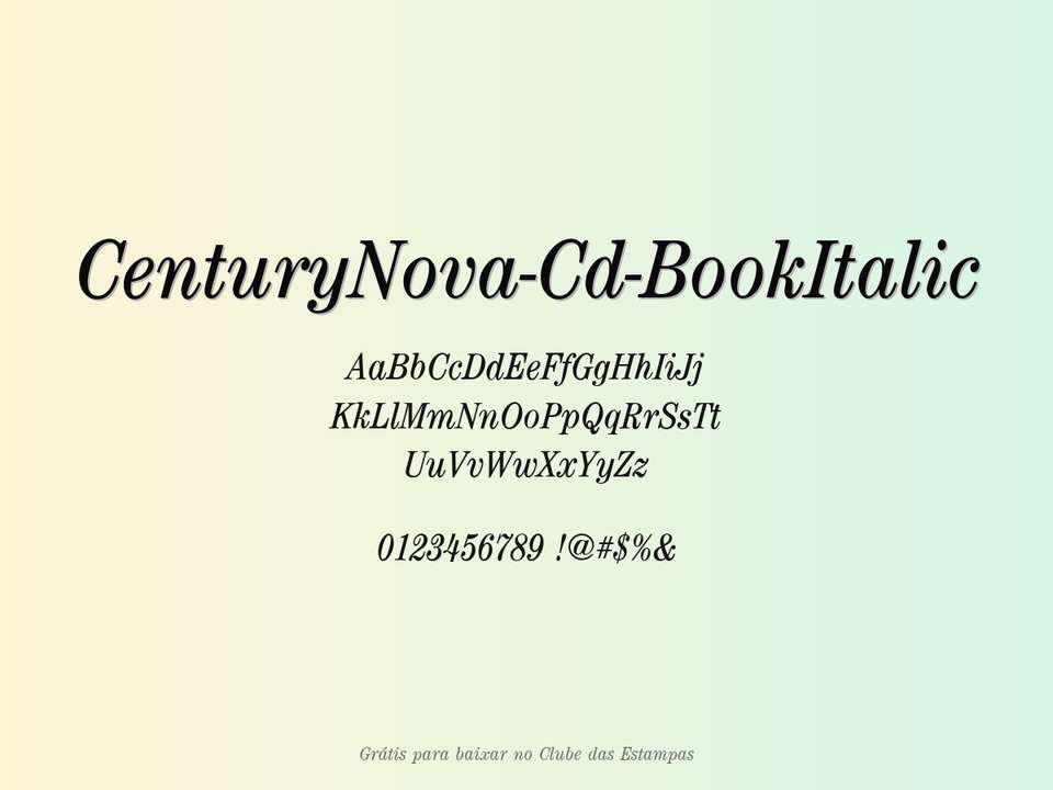 Fonte Centurynova Cd Bookitalic Grátis Para Baixar