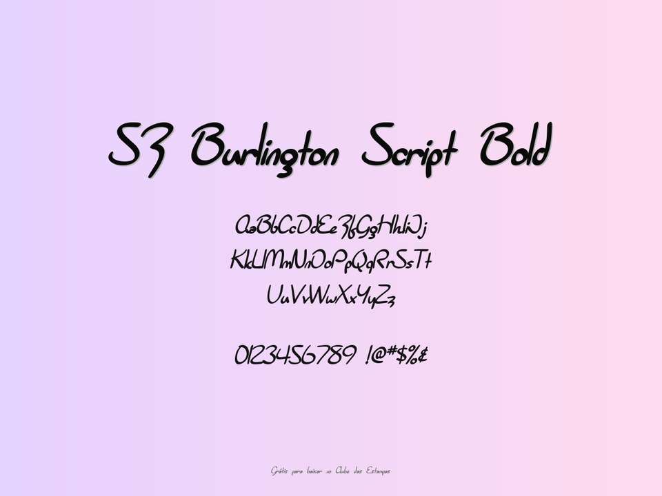 Fonte Sf Burlington Script Bold Grátis Para Baixar