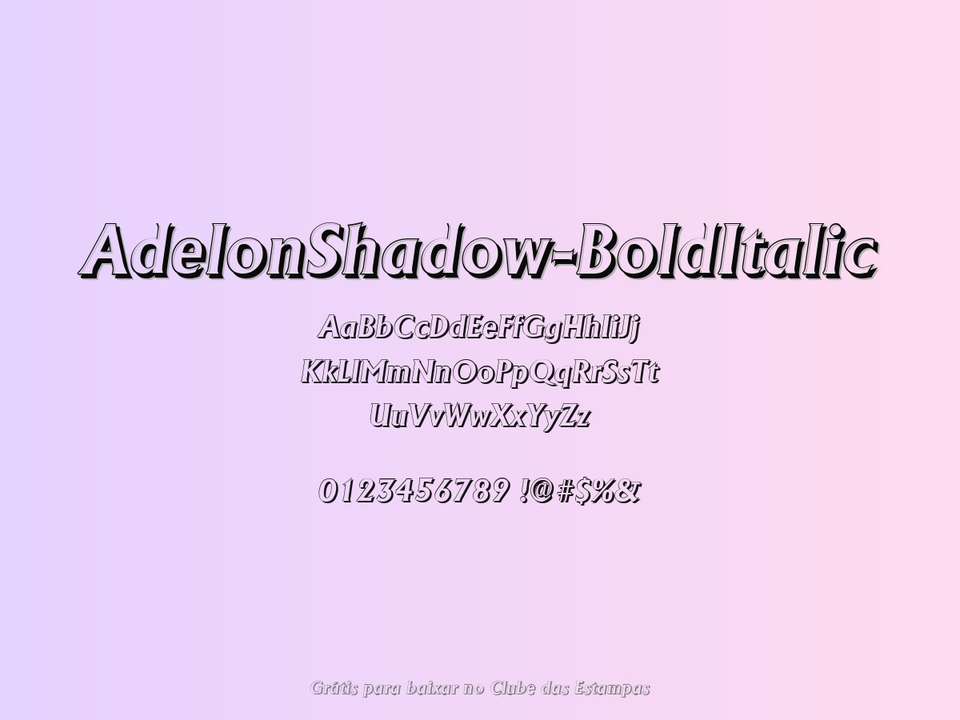 Fonte Adelonshadow Bolditalic Grátis Para Baixar