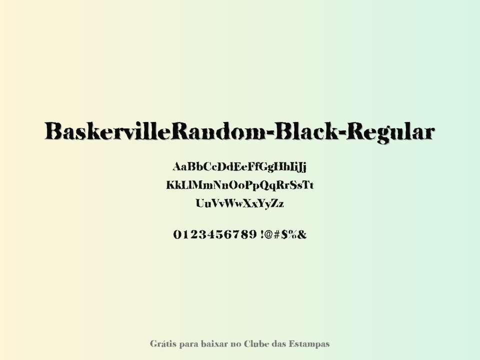 Fonte Baskervillerandom Black Regular Grátis Para Baixar